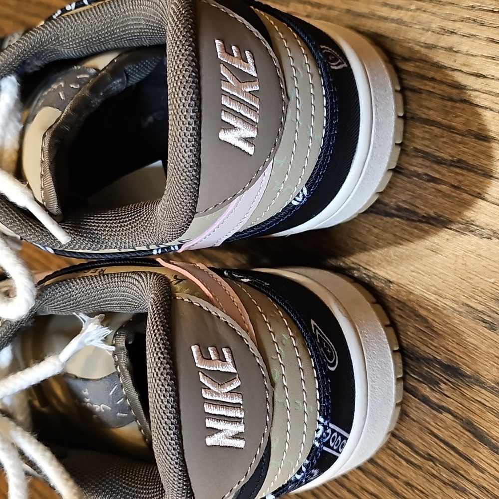 Patchwork Paisley Sneakers in Black and Tan - Picture 6 of 16